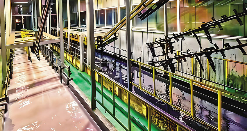 Electrophoretic coating production line