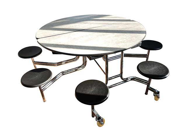Round round stool folding dining table for 8 person